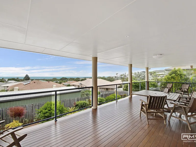 Open plan living with ocean views