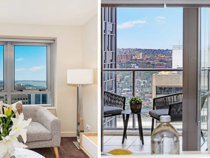 Water views from this ultra convenient apartment