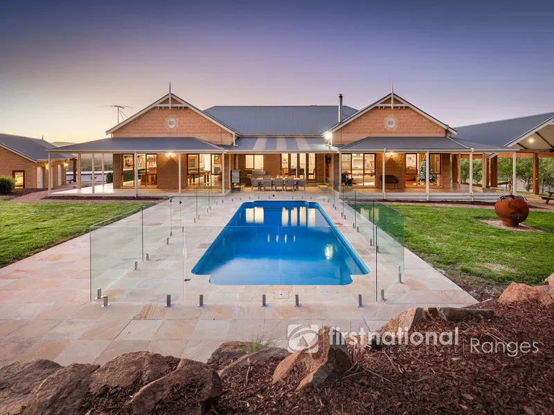STUNNING VIEWS. 15.5 ACRES. EQUINE AND TRADESPERSON INFRASTRUCTURE. WORK FROM HOME.