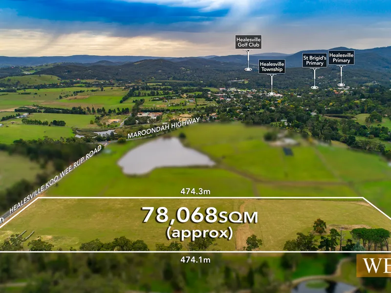 20 acres of Prime Lakeside Yarra Valley land With Unparalleled views to the Dandenong Ranges