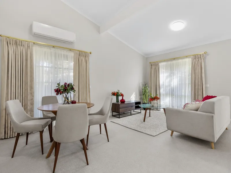 Positioned in a beautifully quiet and well manicured garden setting