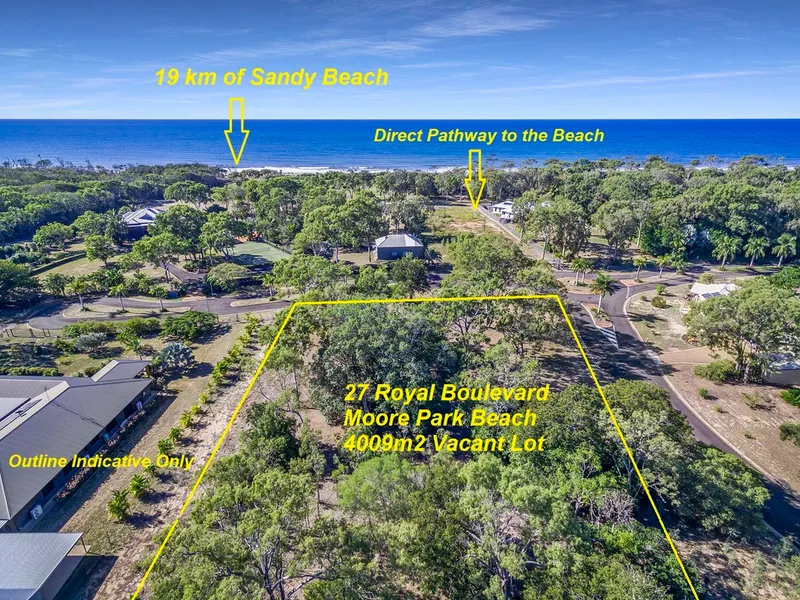 Build your Dream Home on One Acre across the road from the Beach in Prestigious Royal Boulevard