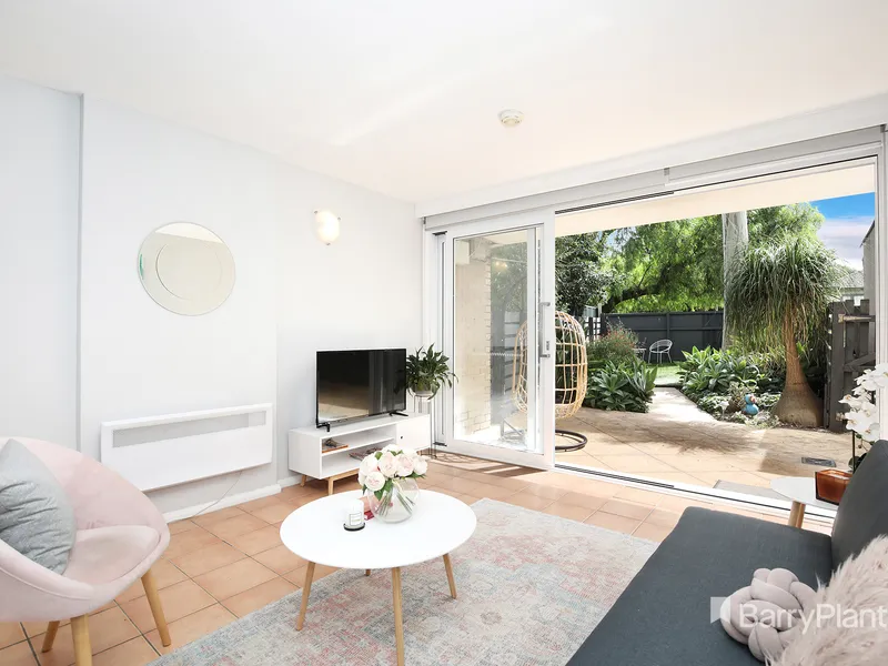 Private Living with Garden Views.