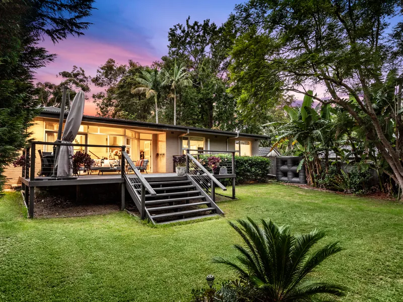 Secluded split-level family haven in a leafy walk-to-rail location