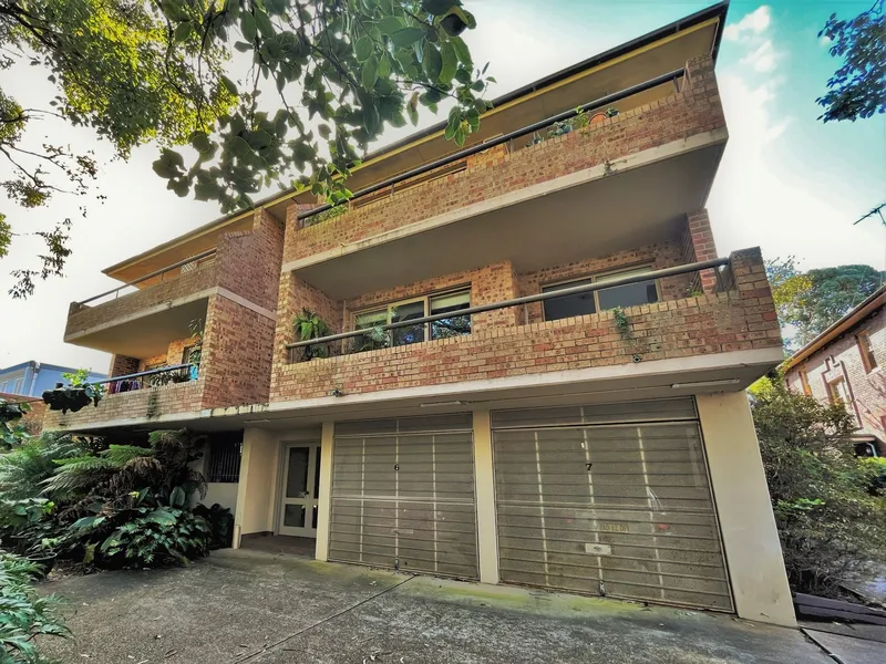 Ultra- convenient oversized tranquil 2- bedroom apartment with generous sized lock up garage and storage.