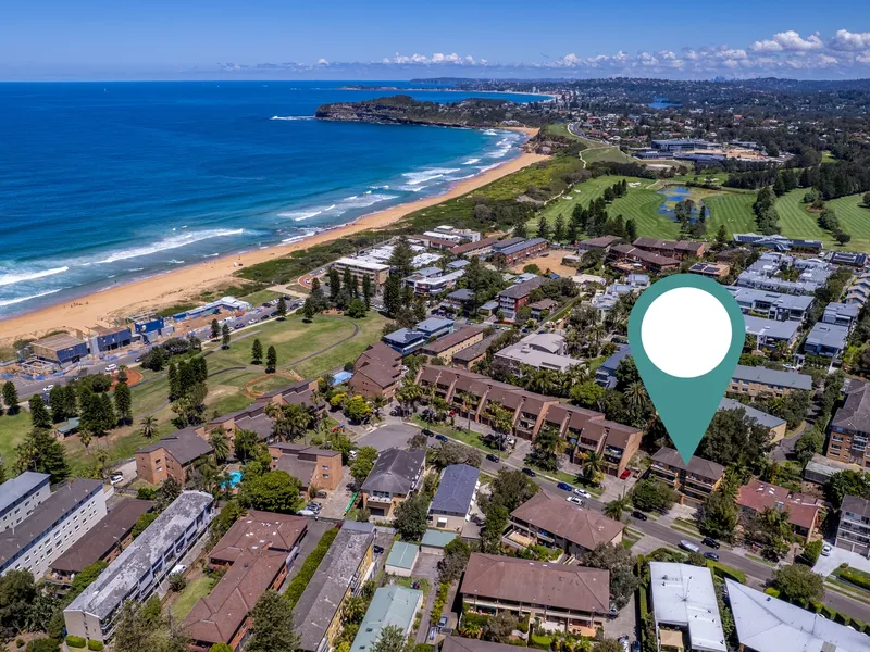 North-facing top floor beachside beauty in prime spot