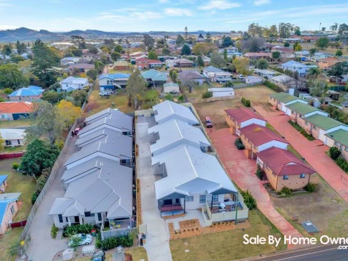 Sparkling NEW six-plex. Potential rental return of $2,100/week - all in-one-line. Best value multi-unit dwelling in Toowoomba.