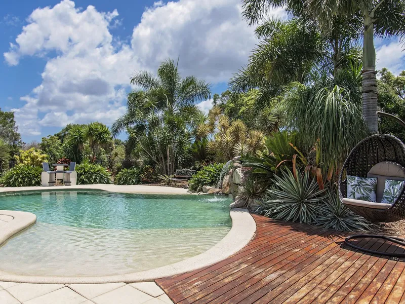 Country living with resort style pool and ocean views