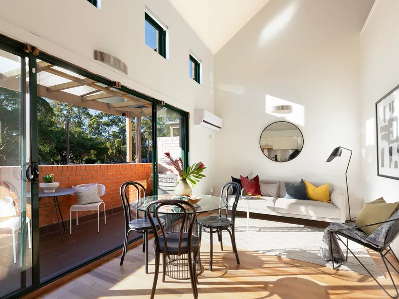 Unique split-level warehouse-style home