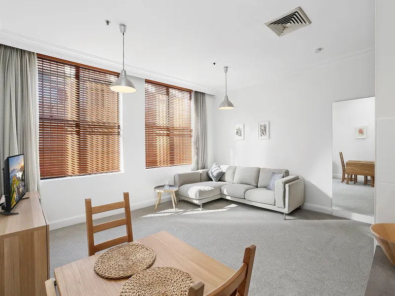 LARGE APARTMENT - HIGH CEILINGS - NEW FURNISHINGS - INTERNAL LAUNDRY 