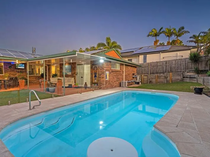 Single level family home with pool