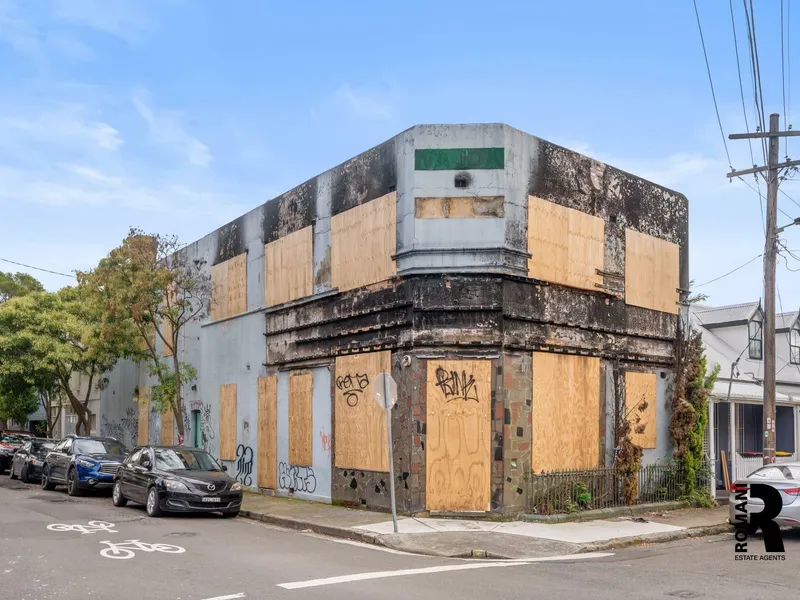 A fire-damaged blank canvas