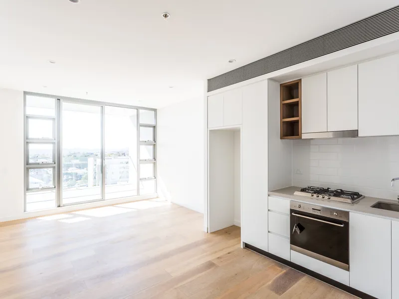 Stunning, new 1 bedroom apartment + Media in vibrant Ashfield.  Complex features 24/7 onsite building & property management! 
