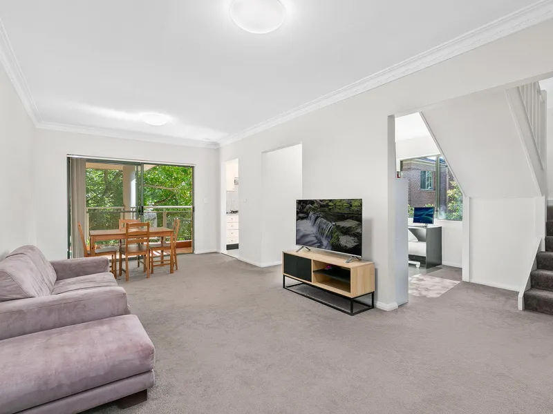 Large two bedroom split level apartment