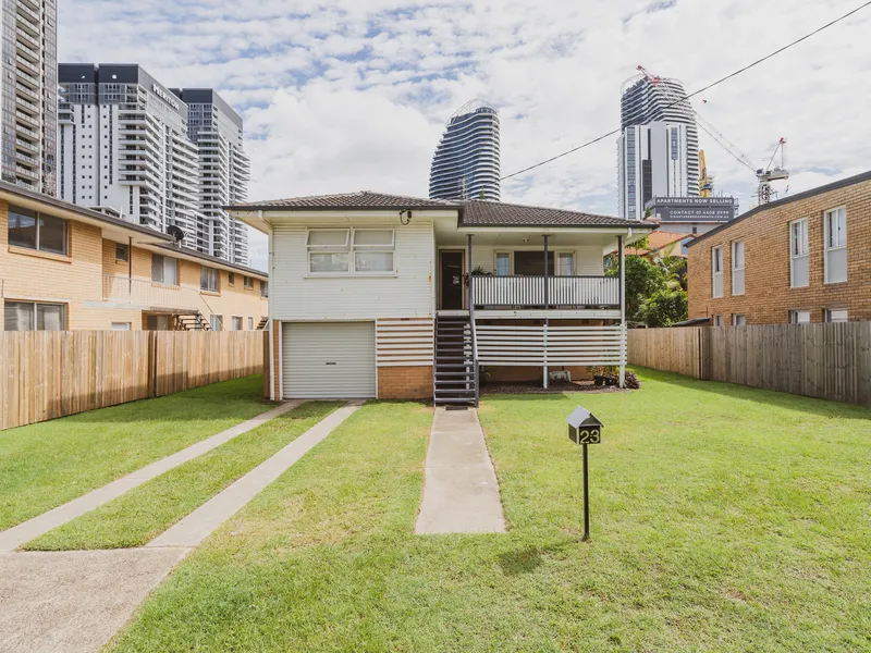 One of the last remaining beachside homes in the centre of Broadbeach. 