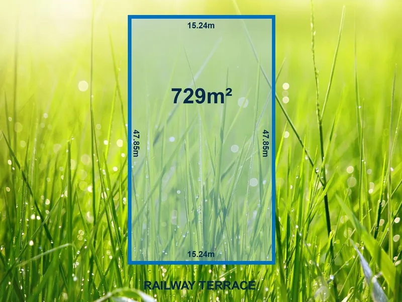 Vacant land approximately 729 square metres in area.