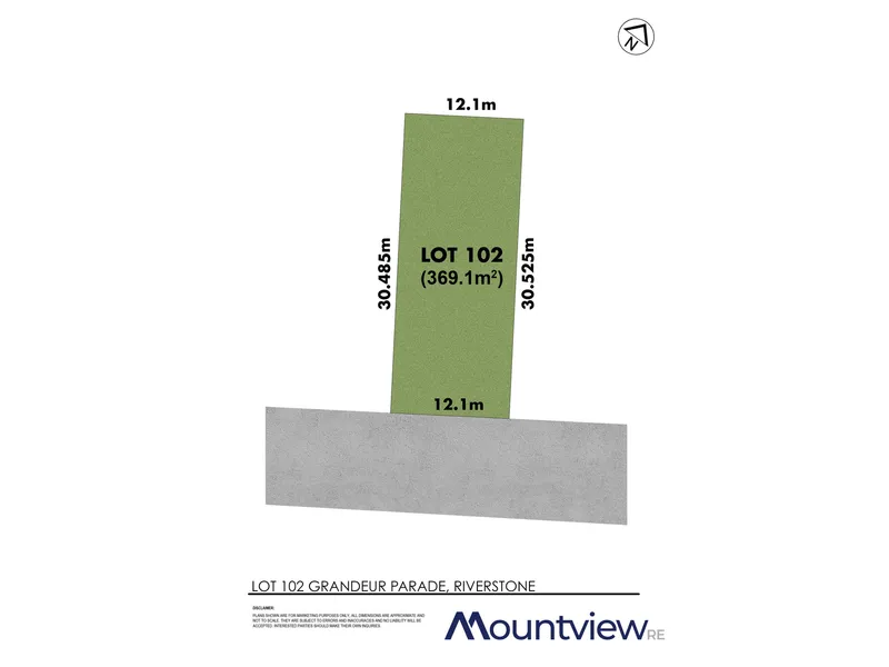Rectangular block with wide frontage