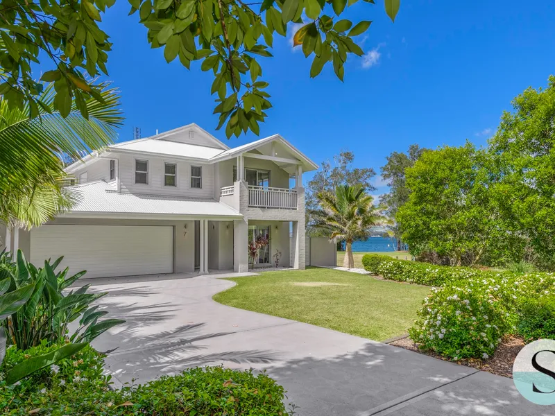 The Crème de la Crème of Contemporary, Coastal Style Lakeside Resort Living, Lake Views with Big Ground Floor Living, Guest Bedroom & Bathroom Suite!