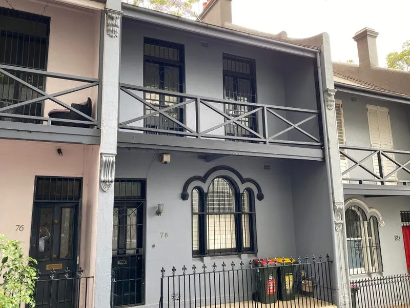 Unfurnished grand, light filled, wide fronted inner city terrace