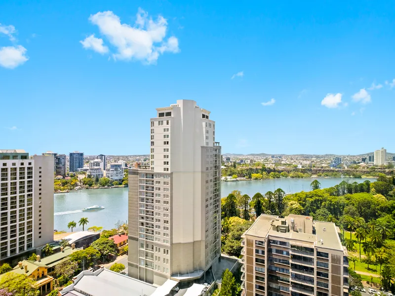 Contemporary Furnished Two Bedrooms With Brisbane River & Garden Views!