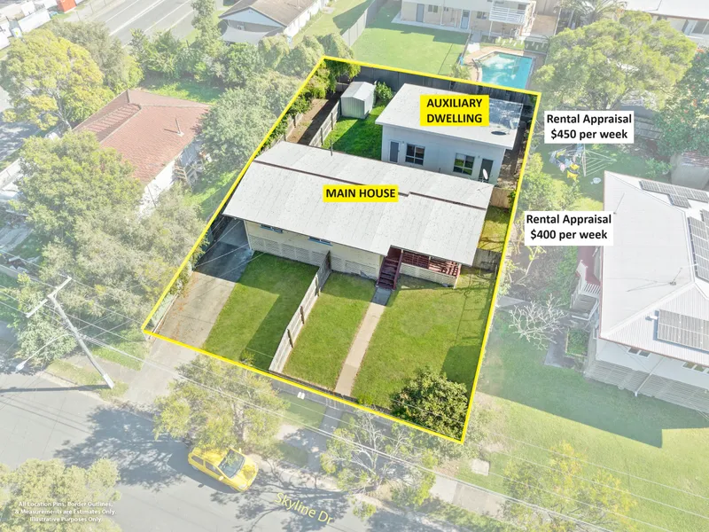 Main House + Auxiliary Dwelling. Rental Appraisal of $850pw for both. Live in one or rent out both!