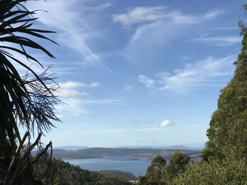 Exceptionally private, quiet and beautiful 25 acre property with stunning views of the D'entrecasteaux Channel Bruny Island and the Tasman Peninsula