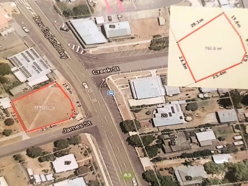 Commercial Corner block in the CBD area of Crows Nest.