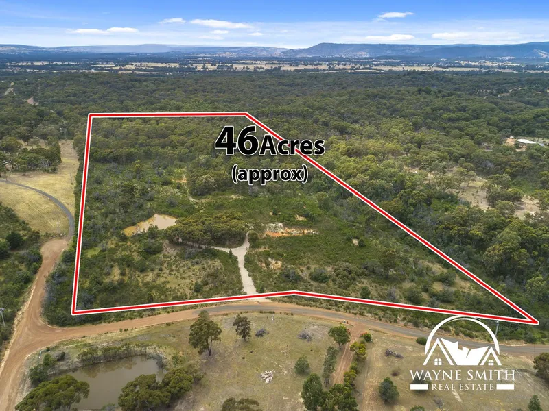 NICE FLAT 46 ACRE BLOCK WITH PAST PLANNING PERMIT.