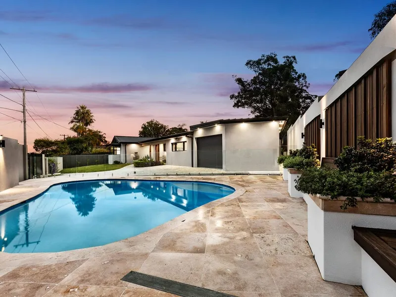 Luxurious Single-Level Home with Modern Design, Pool, and Prime Location