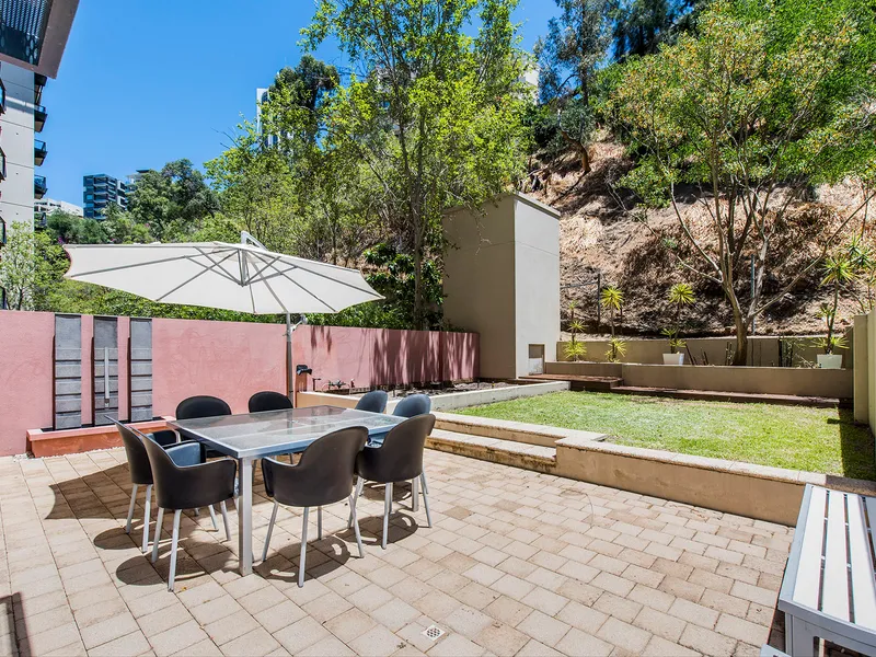 Inner-City apartment with unrivaled courtyard space.