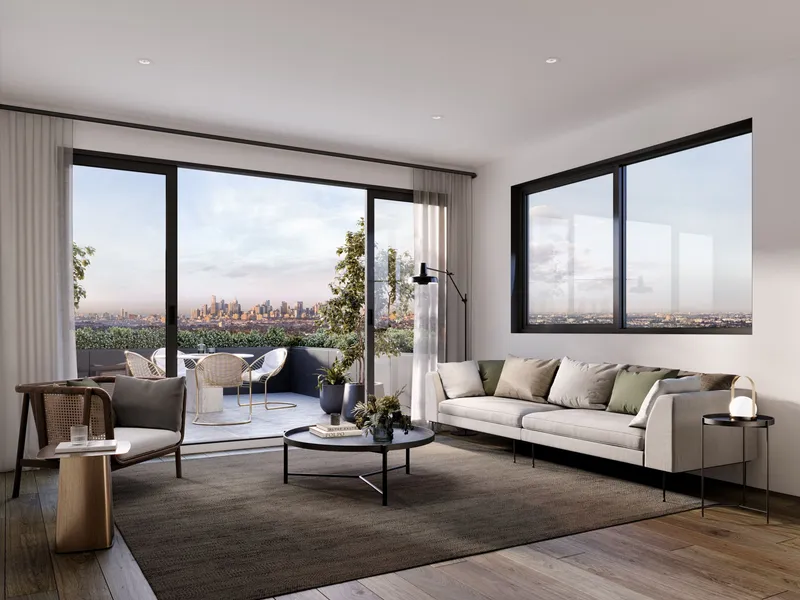 City Facing Two Bedroom with Large Entertainer's Courtyard