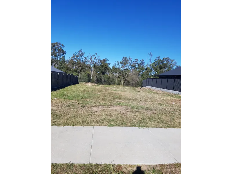 New build ready with bushland backdrop