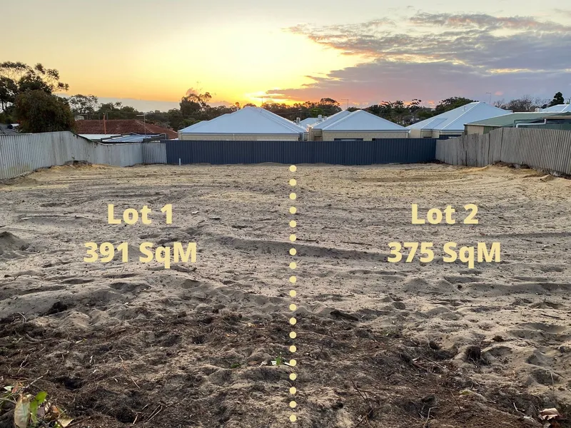 PRICE REDUCED - Street-Front Blocks - 391m2 & 375m2