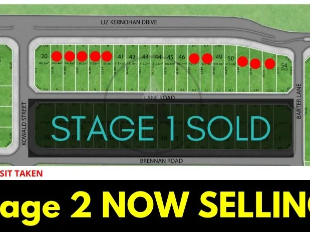 STAGE 2 NOW SELLING! Premium flat blocks 300m2 - 550m2