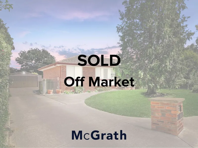 Sold Off Market- New 3 bedroom home suburb record!