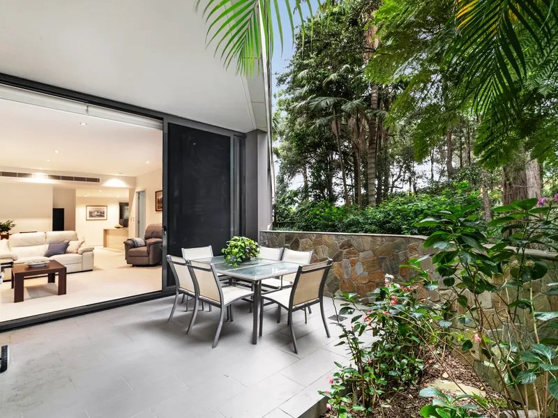 Unique and highly sought ground floor architectural apartment