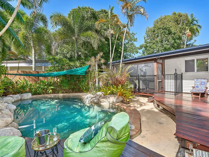 Lovingly renovated beachside tropical oasis.