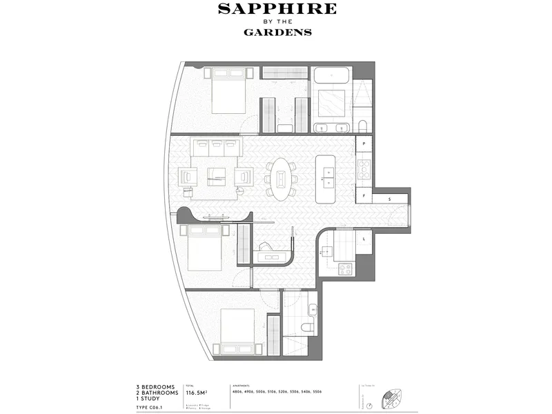 Sapphire By The Gardens / Shangri-La Melbourne