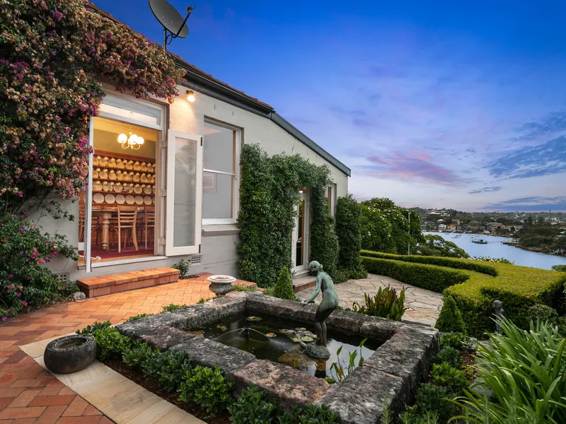 Charming home basks in north facing water views