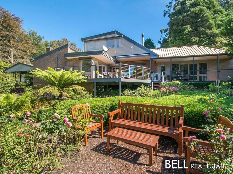 Split Level Design with Rustic Appeal , Stunning Gardens  and Spa