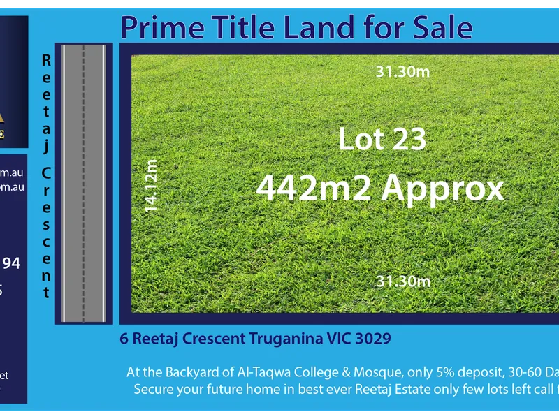 Title Land for Sale, A Rare Opportunity, Not To Be Missed!
