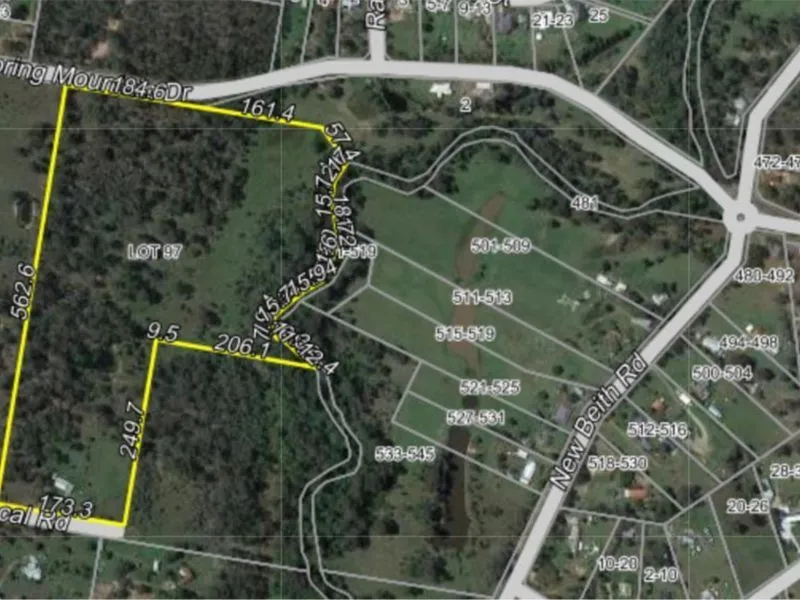 Future Acreage Blocks Development Site in New Beith