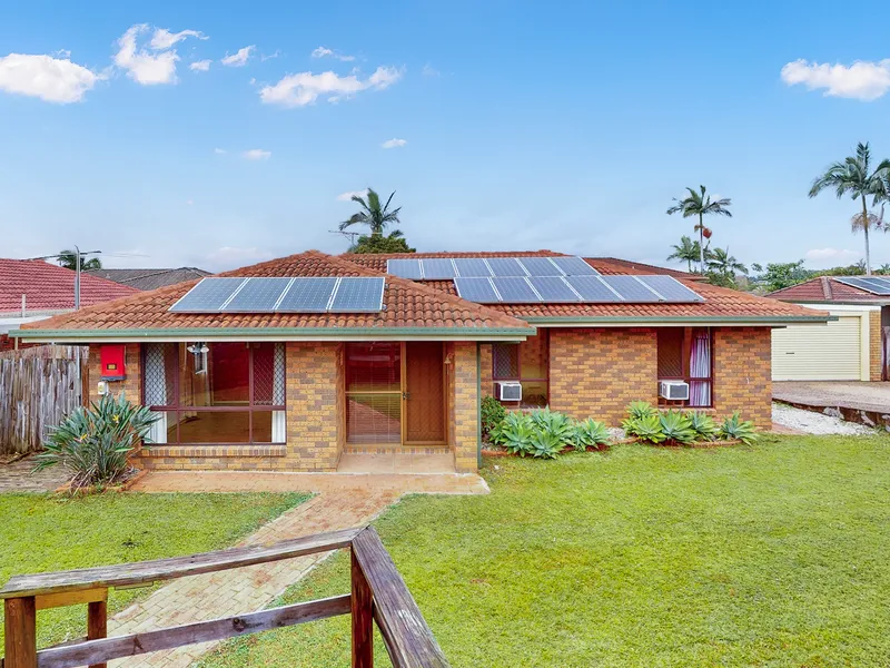 Family house with air cons and solar panel system