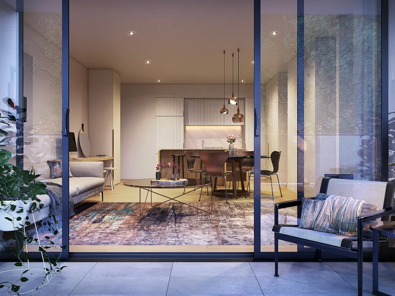 Brand New 2 Bedroom Apartment with Large Courtyard on Podium Level 2 of 'Cascade' in Park Sydney Erskineville