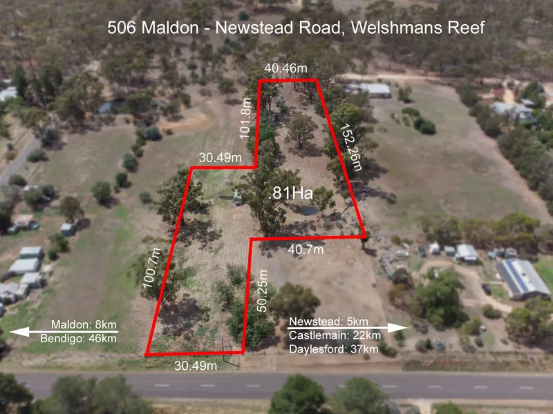 BUILD READY!! Planning Permit Tick! Acreage with sweet character shed close to water! 39 Minutes to Bendigo! 