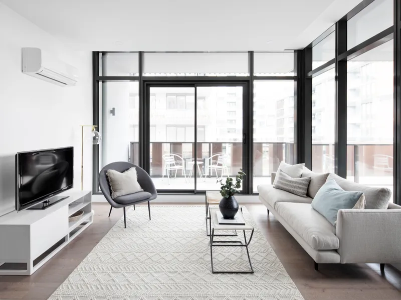 Spacious open plan apartment in Moonee Ponds. Buy now, settle in 6 months* Only 5% deposit*. Plus, save 50% on stamp duty*