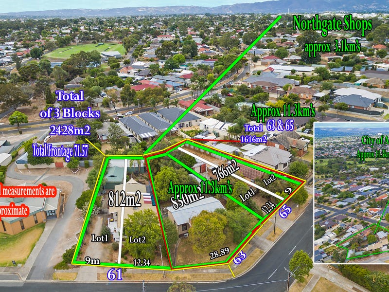 61, 63 & 65 Fairview Terrace, Clearview, SA 5085 Property Details