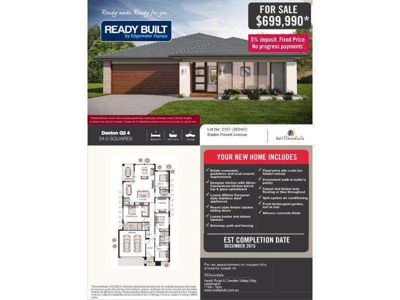 Lot 2157 Willowdale Drive, Leppington, NSW 2179 Property Details