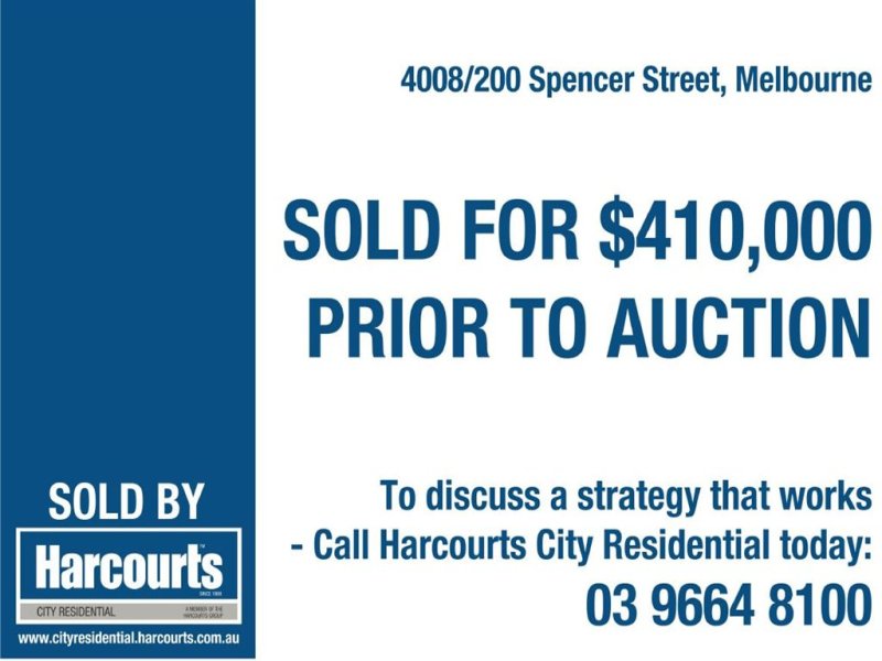 4008/200 Spencer Street, Melbourne Sold by Harcourts Melbourne City - image 2