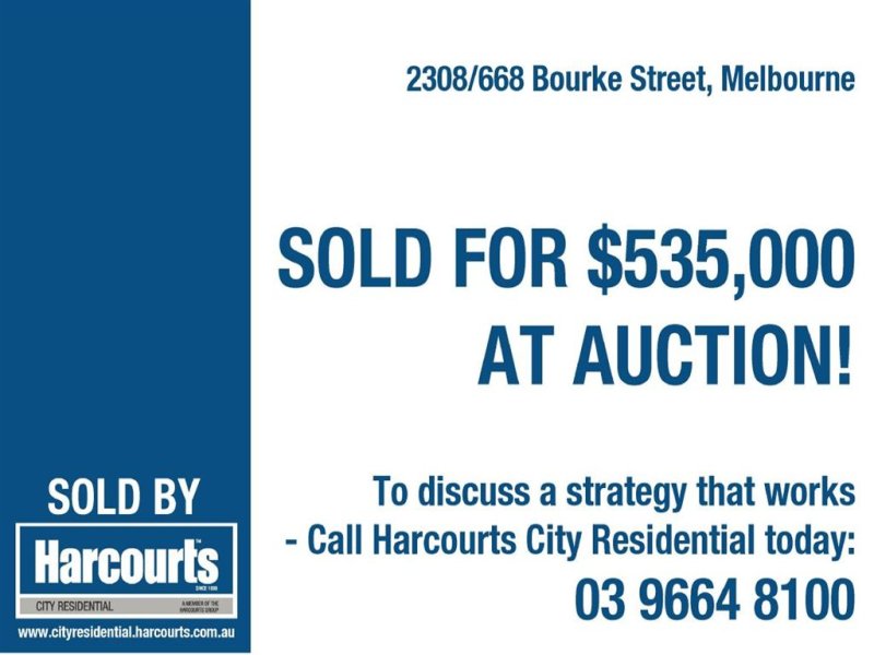 2308/668 Bourke Street, Melbourne Sold by Harcourts Melbourne City - image 2